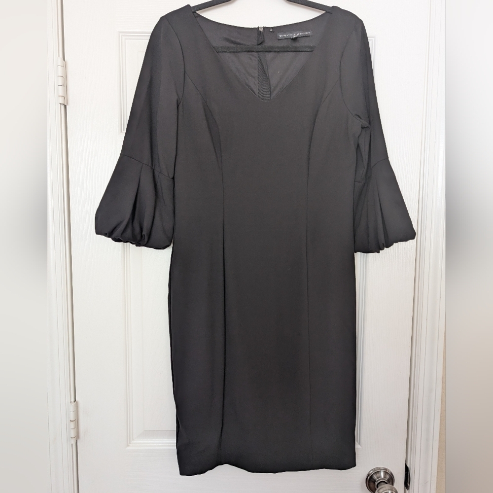 WHITE HOUSE BLACK MARKET V-neck 3/4 Bell Sleeve Dress